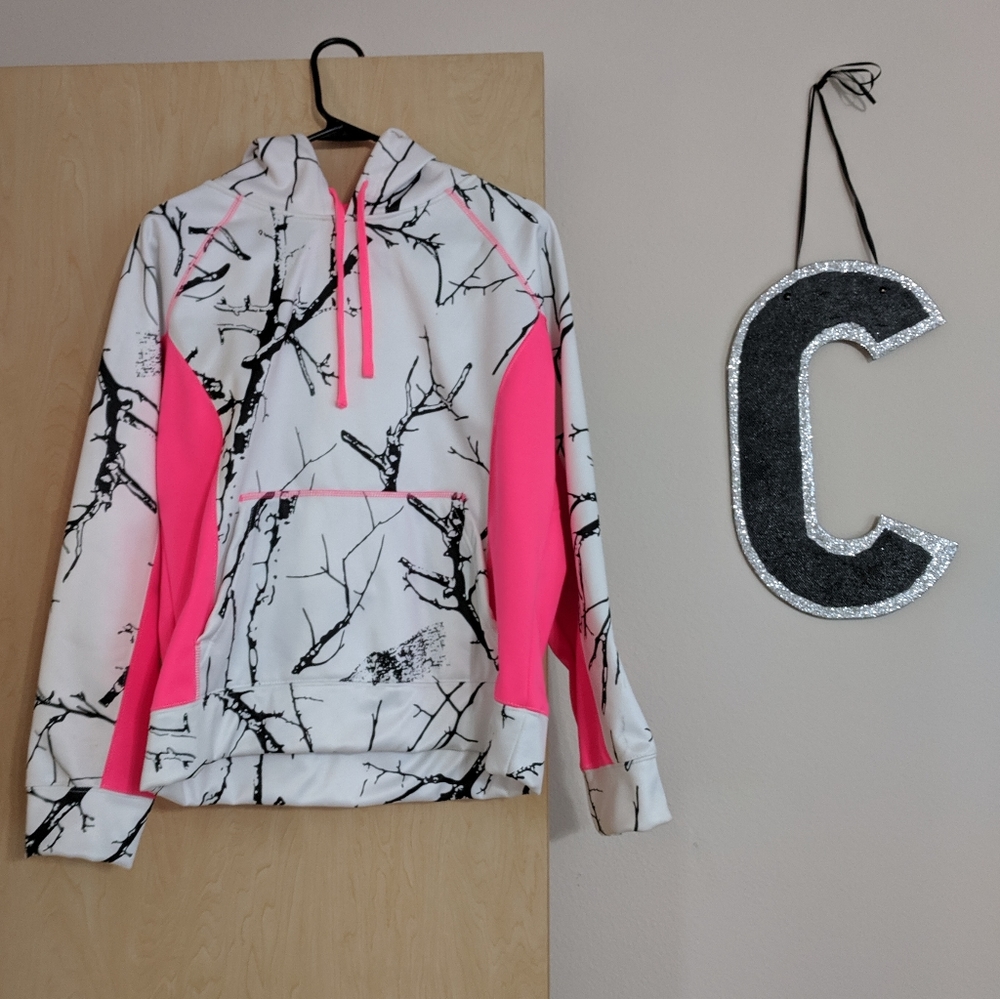 Trail Crest Hooded Jacket Neon Pink & White Camo